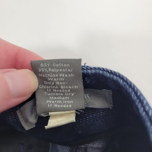 Ann Taylor Women's Dark Wash Stretch Denim, Jean Skirt Knee Length Size 8 - Picture 7 of 9